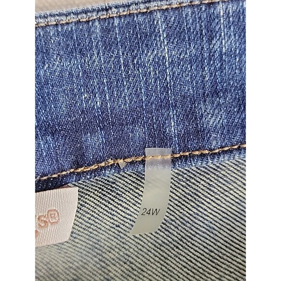 Soft Surroundinsg Jeans Womens 24 48x29 High Rise Boot Spangle Blue Stretch - Picture 12 of 16